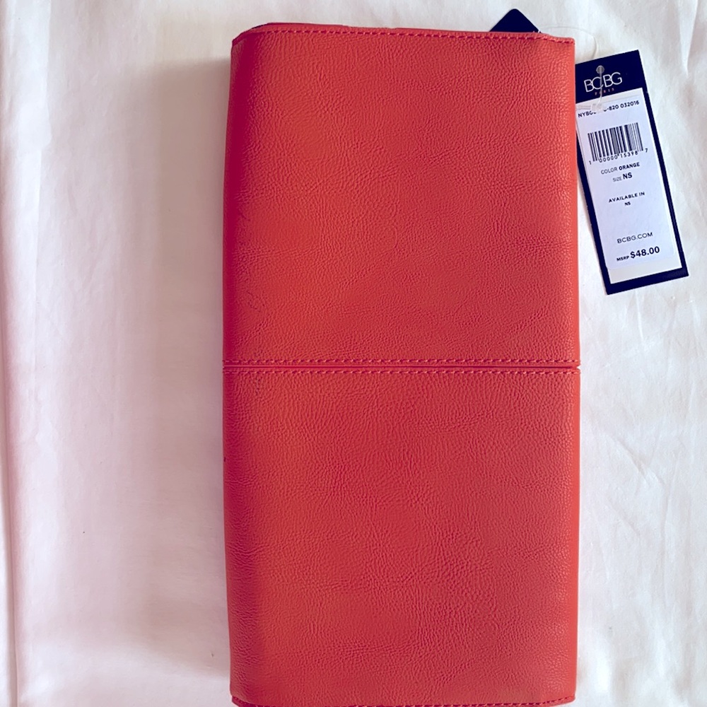 NWT BCBG PARIS Chic Clutch Orange - Picture 3 of 8